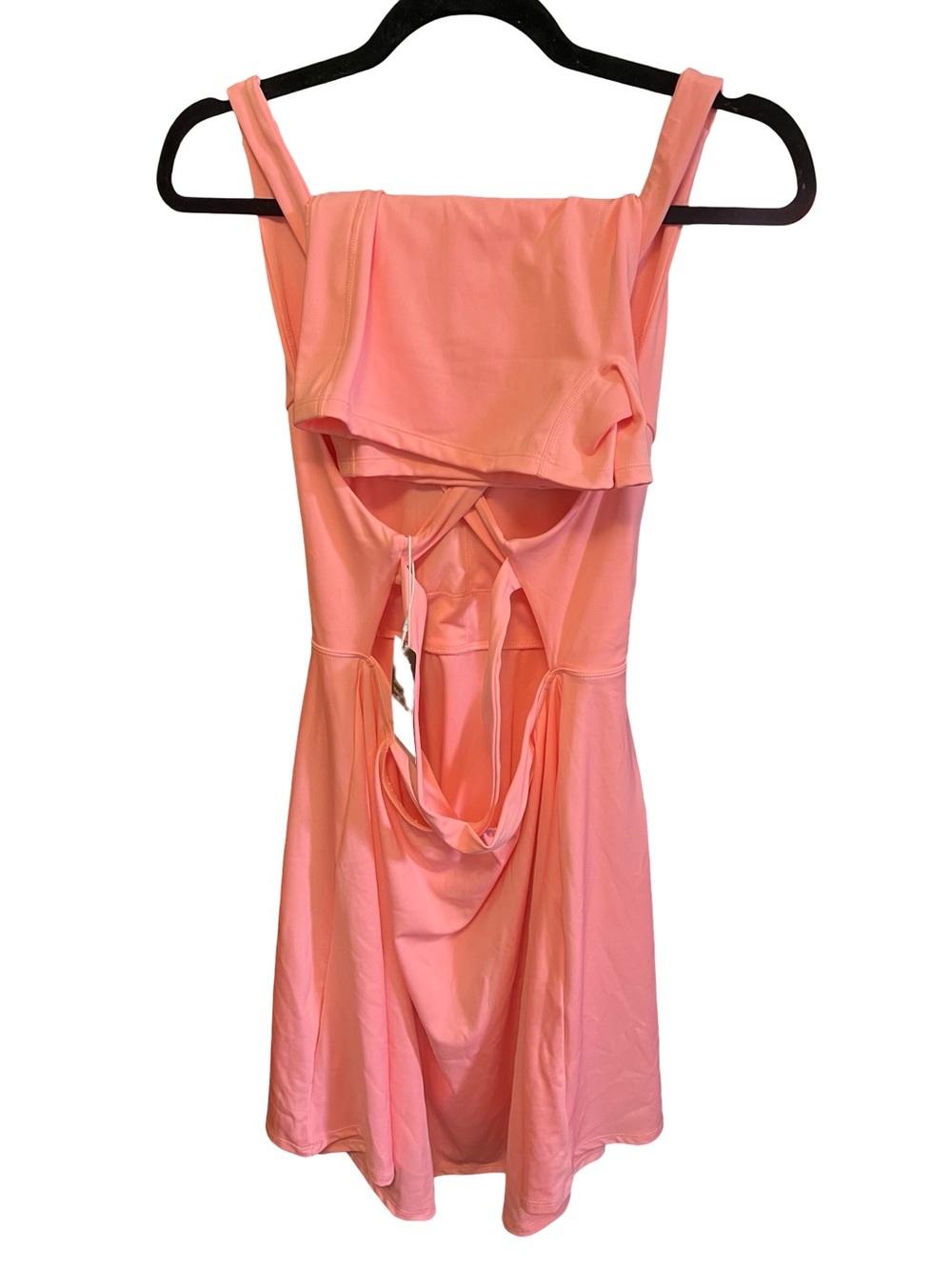 HALARA Coral Pink Backless Strappy Athletic Dress